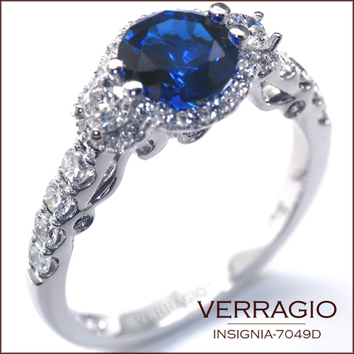 Engagement Rings by Verragio: Insignia-7049D with a Sapphire Center
