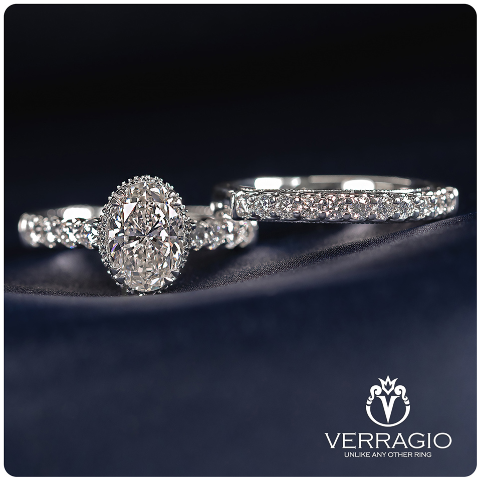 oval cut ring set