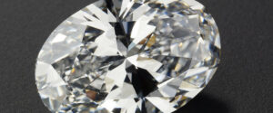 oval diamond on black background