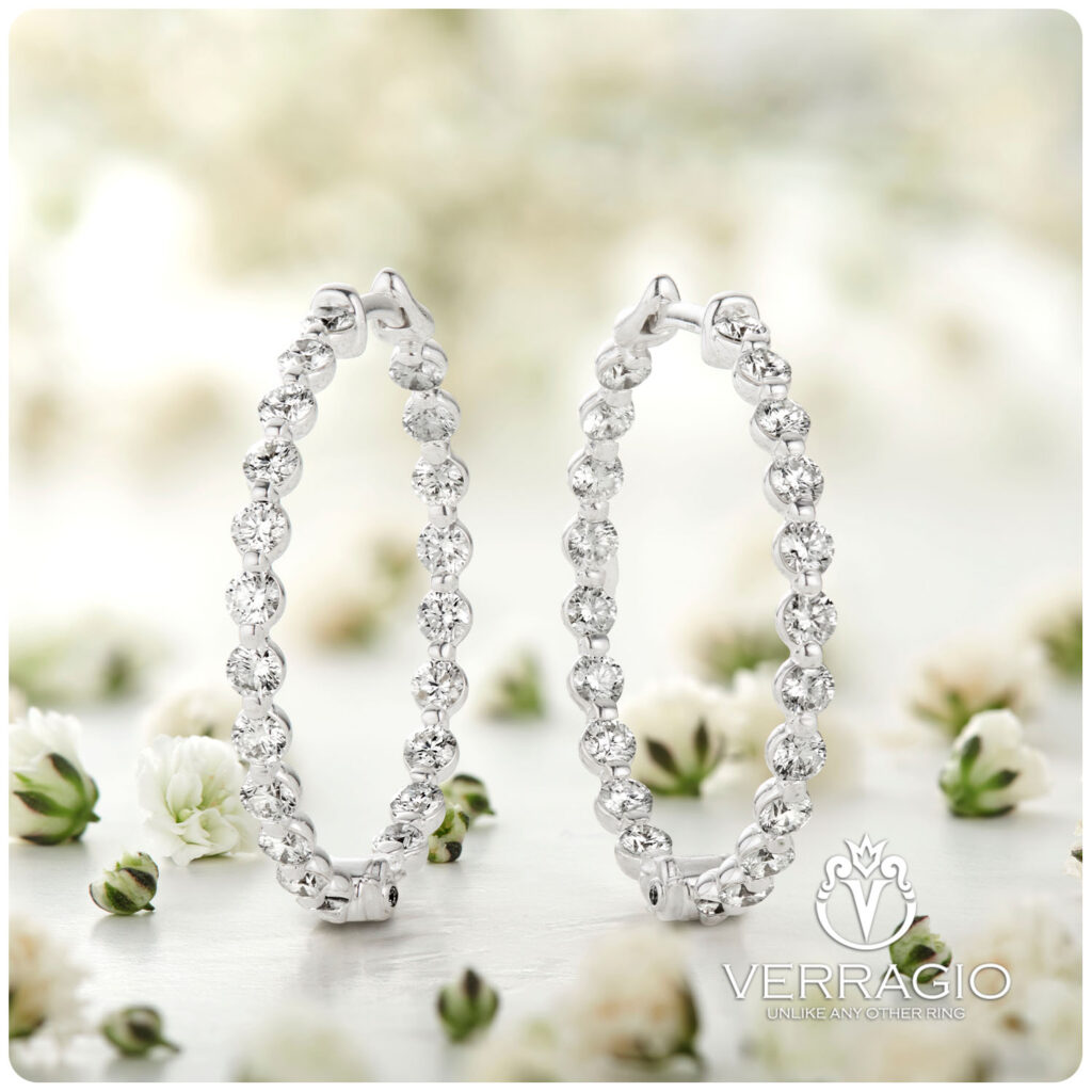 white gold and diamond "Majesty" hoops